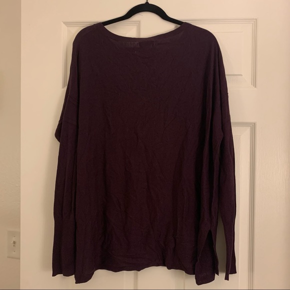 Eggplant purple Old Navy light tunic sweater - Picture 2 of 6